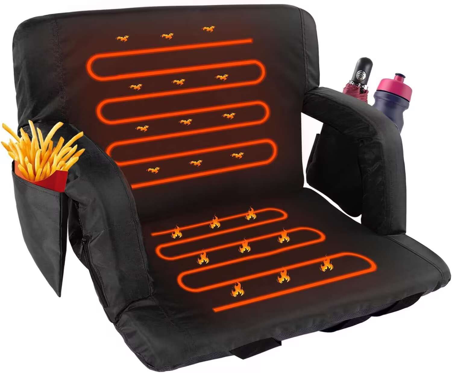 SLSY Heated Seats Stadium Seats Bleacher Chair for Bleachers with Back Support