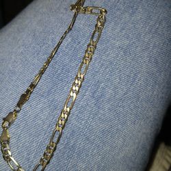 14k Figaro Bracelet Mens