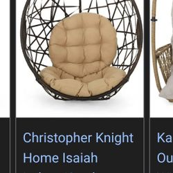 Christopher knight Home wicker tear drop hanging chair - 