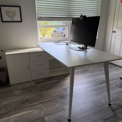 BIG White Reversible L-shaped Office Desk 