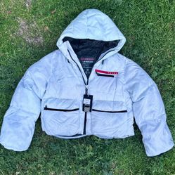 Prada Puffer Jacket | Women’s Crop Top
