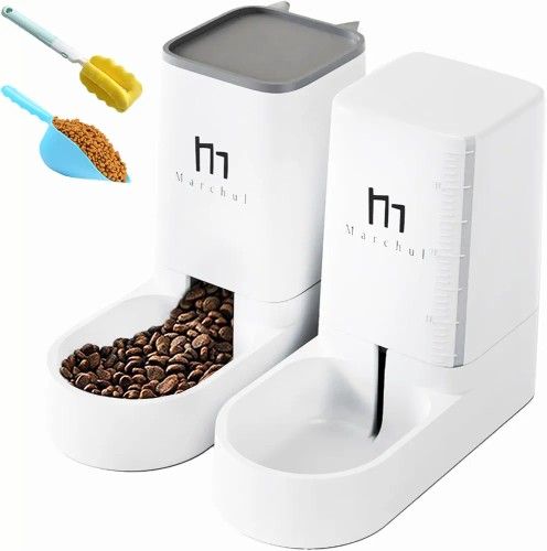 Used Cat Feeder Set