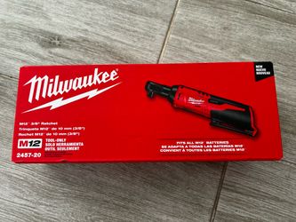 Milwaukee M12 3/8” Cordless Ratchet (2457-20) Tool Only (Brand new in box)