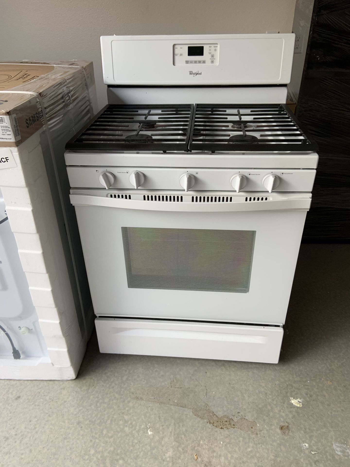Whirlpool white Stove, Dishwasher and Over the range Microwave for Sale!