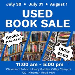 Used Book Sale 7/31-8/1 Cleveland