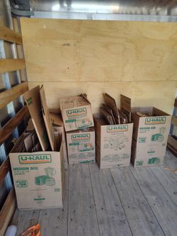 Used Moving Boxes And Bubble Wrap