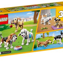 LEGO Creator 3 in 1 Adorable Dogs Building Toy Set, Gift for Dog Lovers, Featuring Dachshund, Beagle, Pug, Poodle, Husky, and Labrador Figures for Kid
