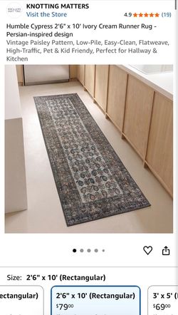 2'6" x 10' Boho Distressed FlatWeave Runner Rug