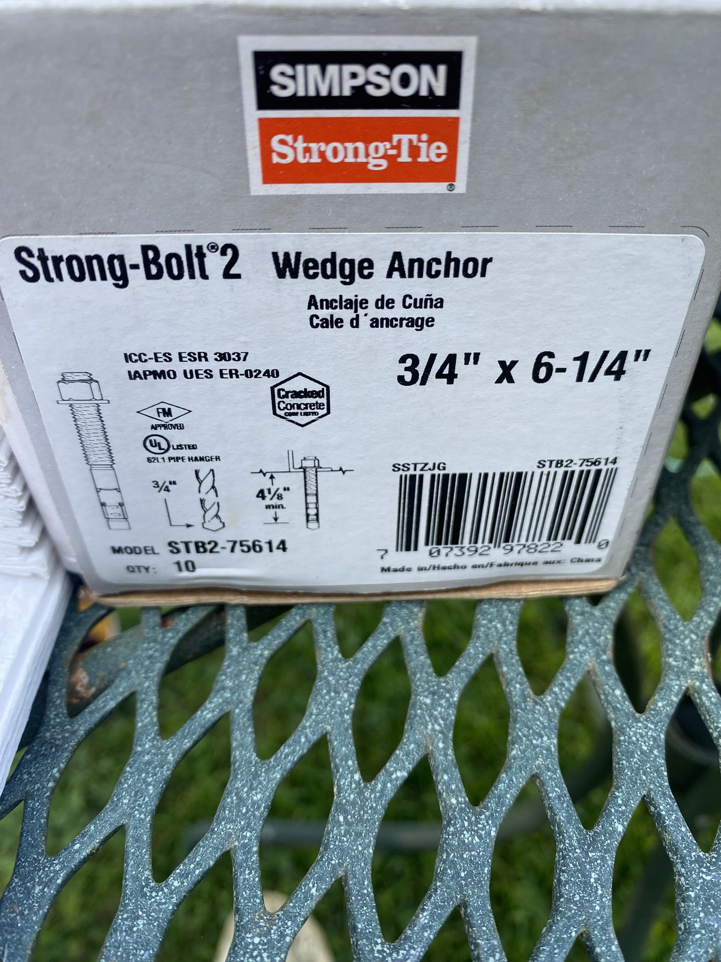 Strong Bolt 2 Wedge Anchor