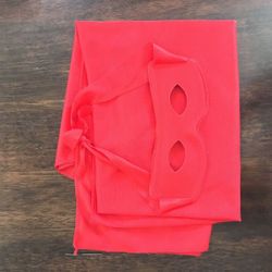 Red Mask and Cape Costume