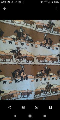Mid Century Modern Cowboy Print Wrapping Paper $5 Per 2’