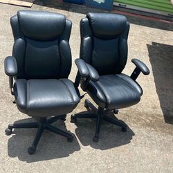 2 Black Computer Chairs 