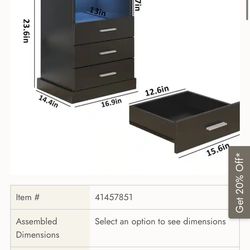 Night stand with charging station and TV stand