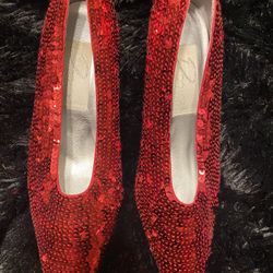 Red Sequin Pumps -Dolce By Pierre Size 8.5