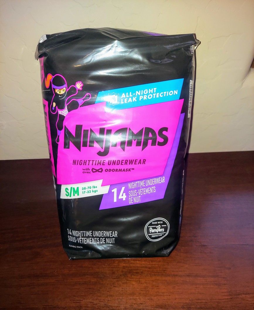 Ninjamas size S/M, 14 count