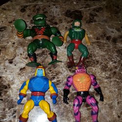 Motu, Heman, Tongue Lasher, Leech, King Hiss, Syclone