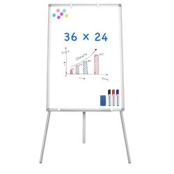 New  Maxtek Easel Whiteboard - Magnetic Portable Dry Erase 36 x 24 Tripod Height Adjustable, 3' x 2' Flipchart Easel Stand White Board for Office or T