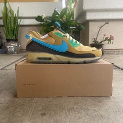 Nike Air Max Terrascape 90 Wheat Gold Blue Lightning DQ3987-700 Men's Sneakers