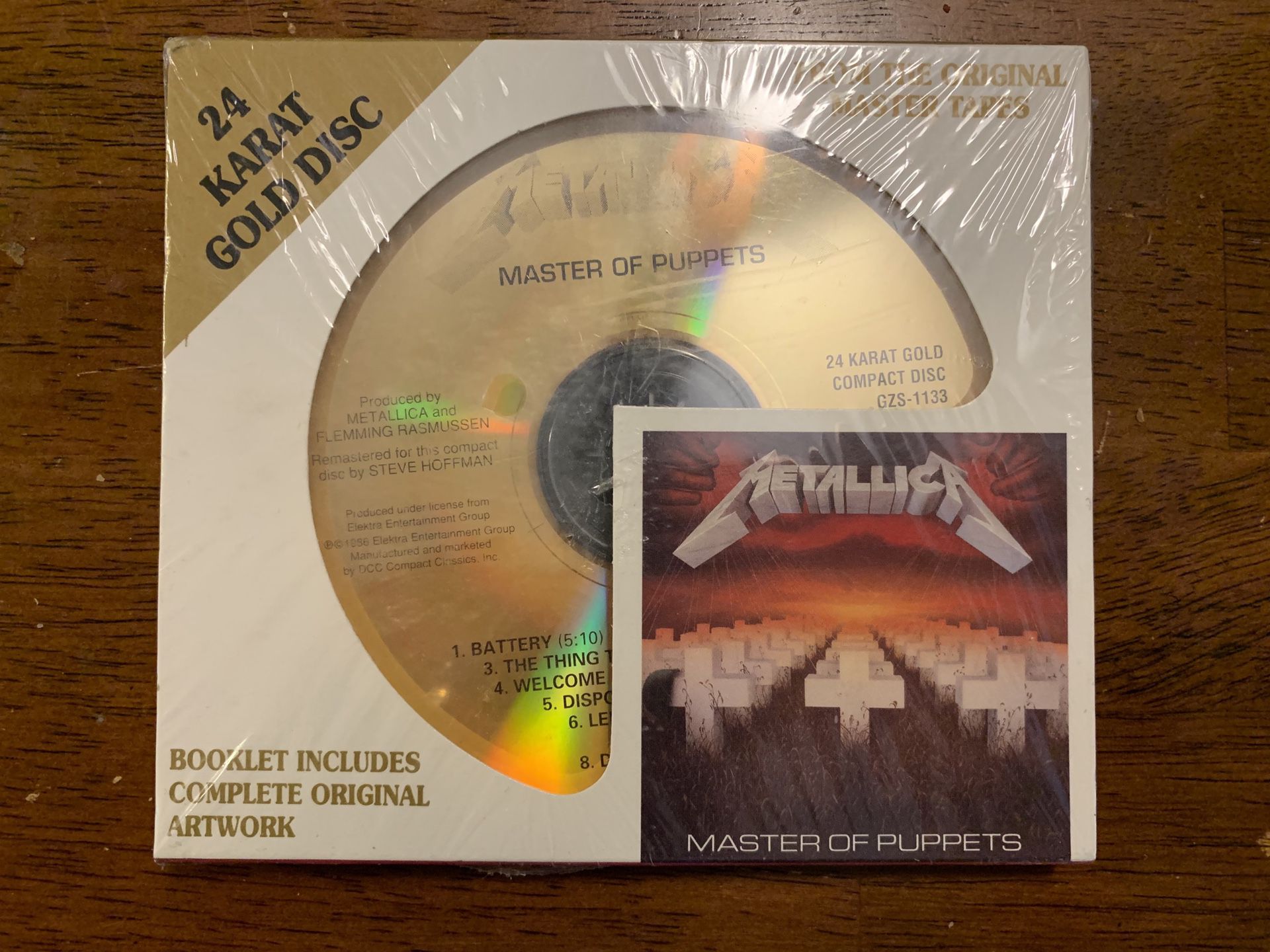 New Metallica Master of Puppets 24 Karat Gold CD