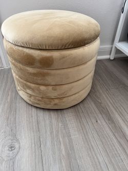 Folding Round Ottoman