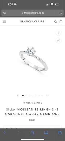 Silla Mossanite Ring 0.42 Carat
