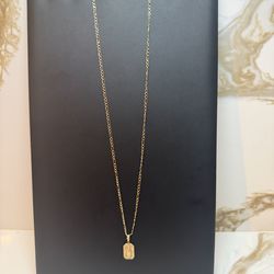 14k chain link figaro 14k charm Virgin Mary 22 inch