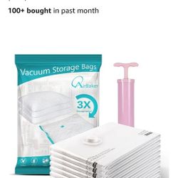 Vacuum Storage Bags With Pump, New