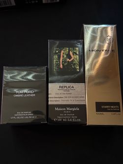 Tom Ford - Ombre Leather, Maison Margiela Replica - Soul of the Forest, Montale - Starry Nights
