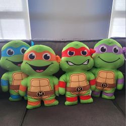 Teenage Mutant Ninja Turtles 20" Plushies Set NEW