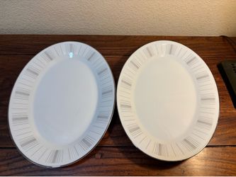 Two Noritake Isabella 14” Serving Platters