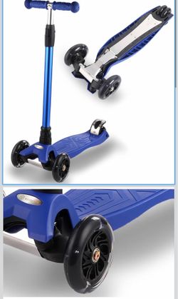 3 Wheel Scooter for Kids Ages 6-12,Kids Scooter with Light Up Wheels, Sturdy Deck Design, and 4 Height Adjustable Suitable for Kid Ages 3-12