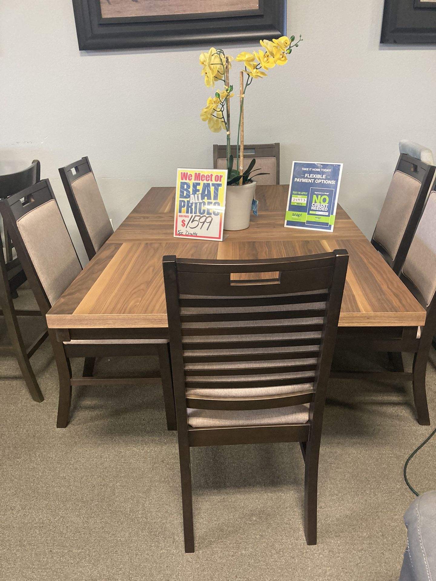Gorgeous Dining Set ✨ Easy Financing Available,All Products : American Fashion Style Bags On Sale