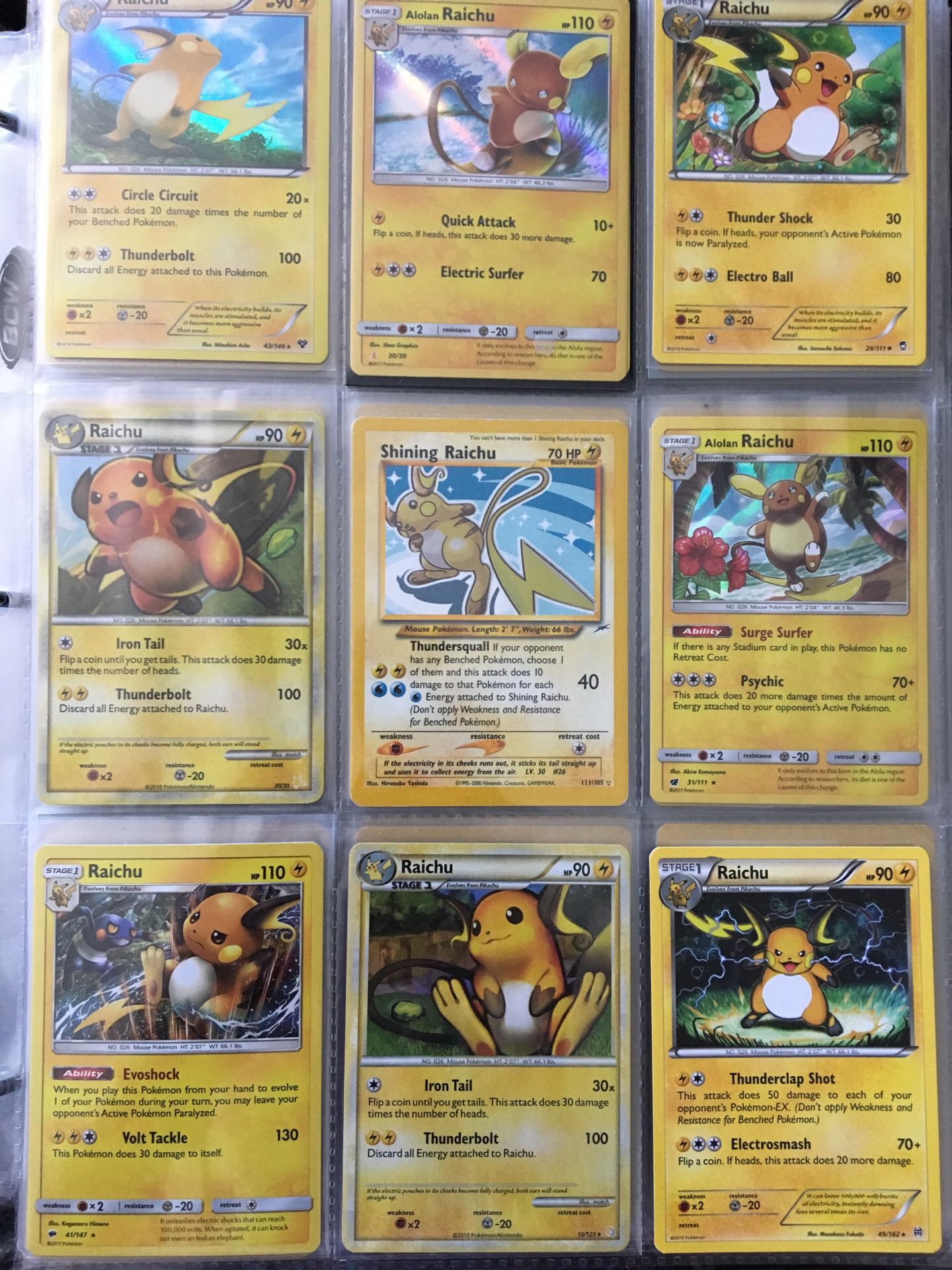 Pokemon Card: Raichu Collection