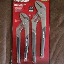 NEW HUSKY 2-PIECE GROOVE JOINT PLIERS 10"&12"