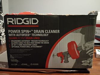 Ridgid Power Spin & Drain Cleaner w/ Auto feed Technology