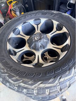 Set of Fuel Wheels and Toyo MT Open Country Tires  35x12.5 20