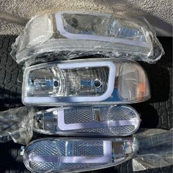 01-06 GMC Yukon Denali/Yukon XL 1500 Denali LED Switchback Headlights Faros Calaveras Micas Luces 