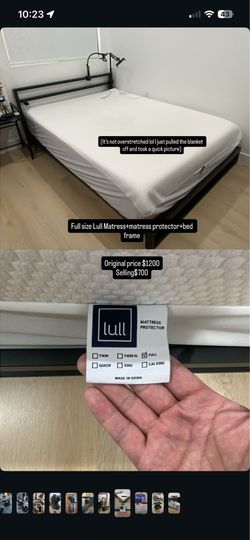 Full size LULL mattress and bed frame