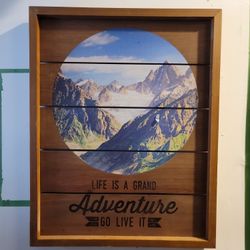 Wooden Adventure Quote Decor