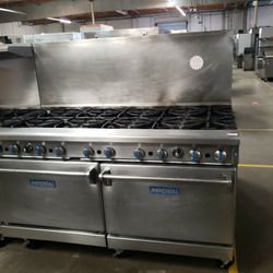 Used Imperial 60"L Range With 10 Burners N Standard Ovens Natural Gas 