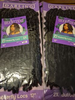 Darling Butterfly Locs 12" Color #1B – 7 Packs