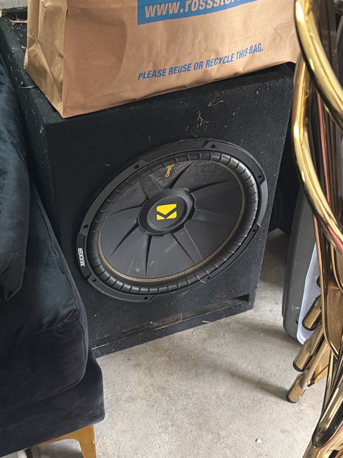 12” Kicker Subwoofer w/ Box & Amp – Loud Clean Bass