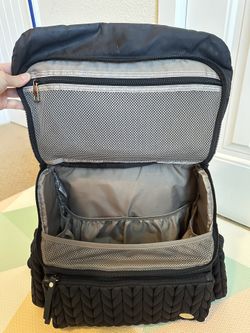 HAPP Brand Diaper Backpack /Mommy Bag (Black) - Good Condition + Brand New Diaper Pad