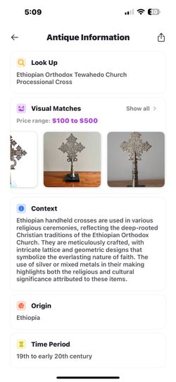 Ethiopian handheld cross