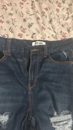 Wax Jean Dark Wash Distressed Jeans