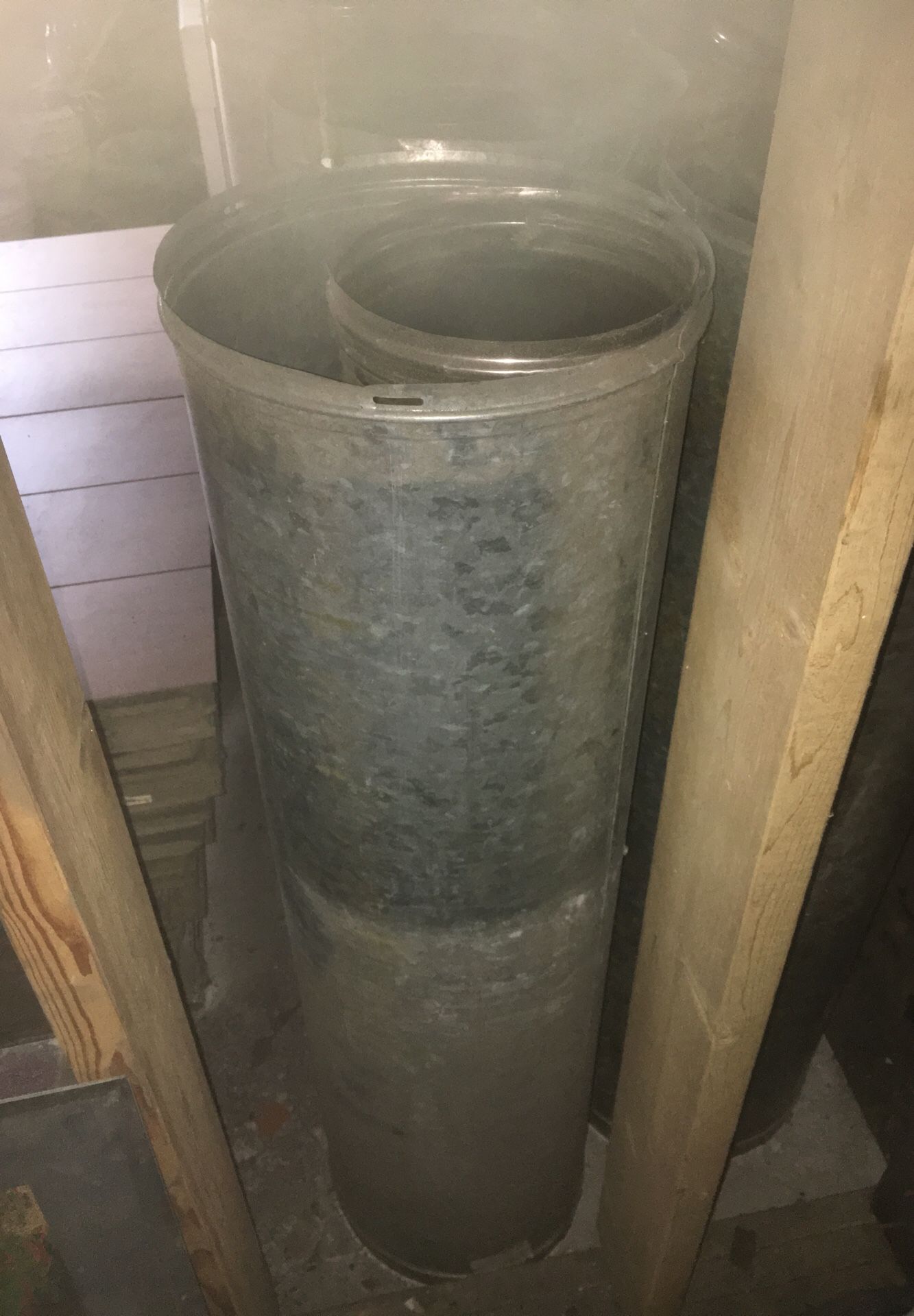 Chimney exhaust pipe.