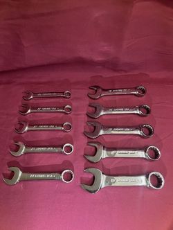 Snap-On Snap On 10pc 12pt Metric MM Flank Drive Midget Wrench Set 10-19mm OXIM710B