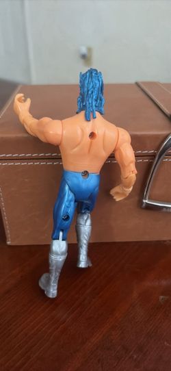 Wrestling Action Figure Blue Hair