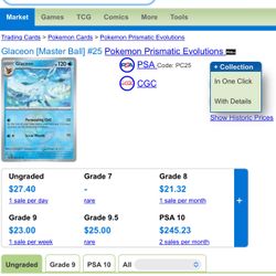 GLACEON MASTER BALL 025/131 NM