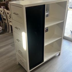 White Dresser With Chalkboard